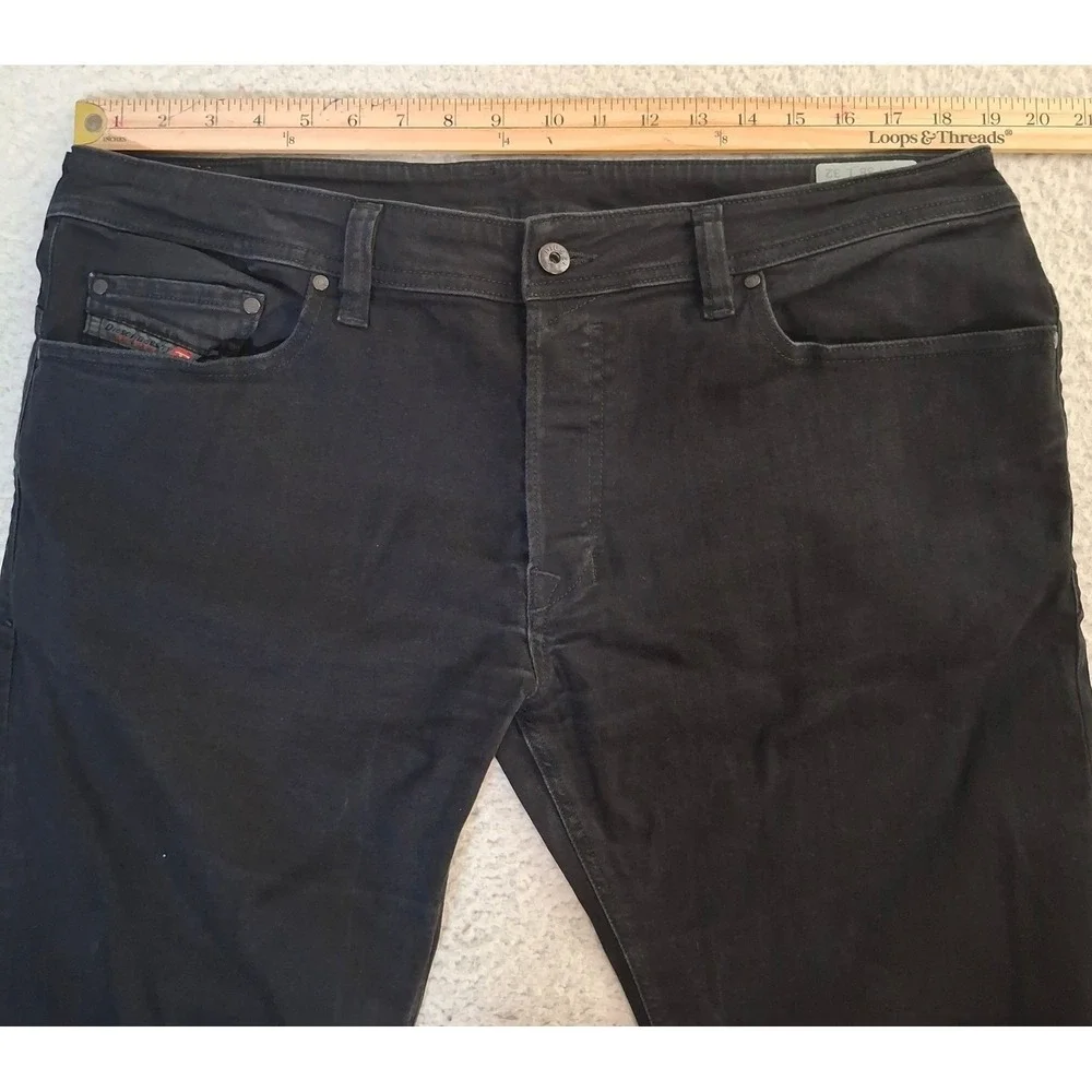 Diesel Safado Regular Slim-Straight Black Stretch Jeans Mens 38x32 Wash 0RZ39